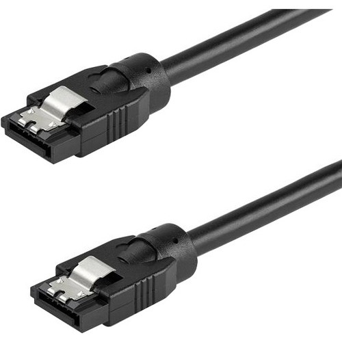 StarTech 0.6 m Round SATA Cable - Latching Connectors - 6Gbs SATA Cord - SATA Hard Drive Power Cable - Lifetime Warranty (SATRD60CM)