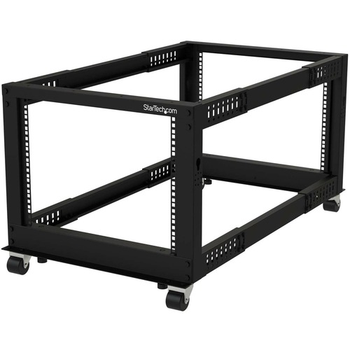 StarTech 8U 19" Open Frame Server Rack - Compact, 4 Post, Adjustable Depth (22 to 40") - Mobile Network Rack - HP ProLiant ThinkServer (4POSTRACK8U)