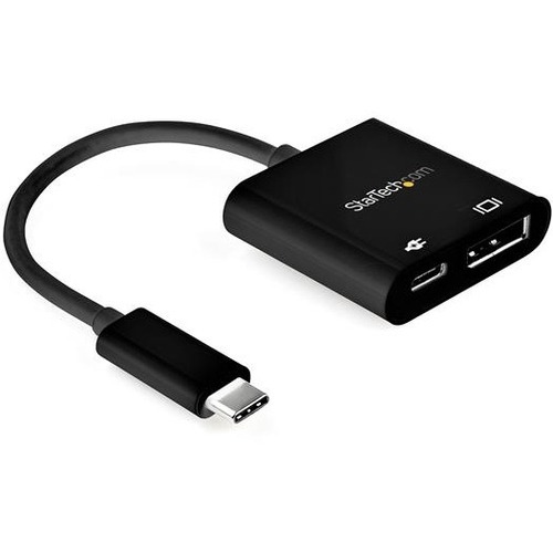 StarTech USB C to DisplayPort Adapter with 60W Power Delivery Pass-Through - 8K/4K USB Type-C to DP 1.4 Video Converter w/ Charging (CDP2DP14UCPB)