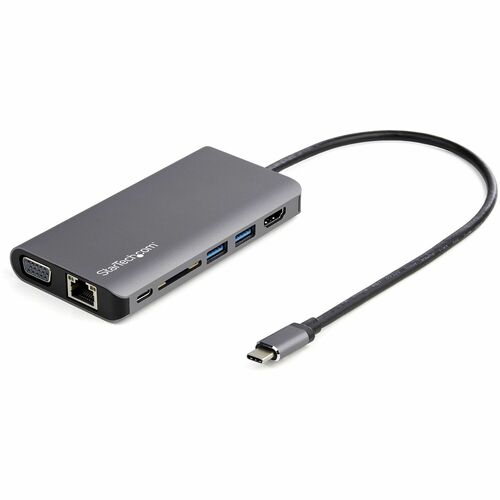 StarTech USB C Multiport Adapter - USB-C Mini Travel Dock w/ 4K HDMI or 1080p VGA - 100W PD Pass-Through, 3x USB, SD, GbE, Audio (DKT30CHVAUSP)