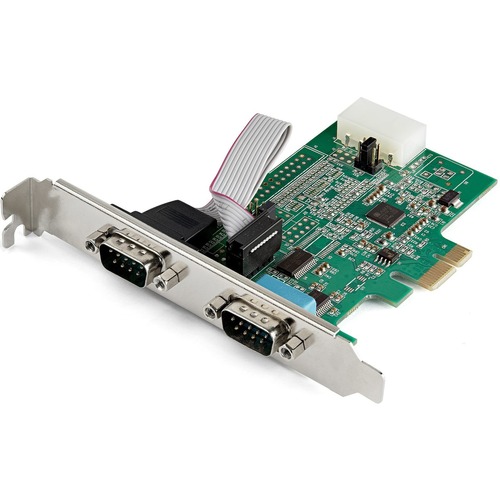 StarTech 2-port PCI Express RS232 Serial Adapter Card - PCIe to Dual Serial DB9 RS-232 Controller - 16950 UART - Windows and Linux (PEX2S953)