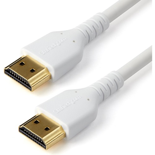 StarTech 2m Premium Certified HDMI 2.0 Cable with Ethernet - 6ft High Speed UHD 4K 60Hz HDR Durable Rugged Ultra HD HDMI Monitor Cord (RHDMM2MPW)