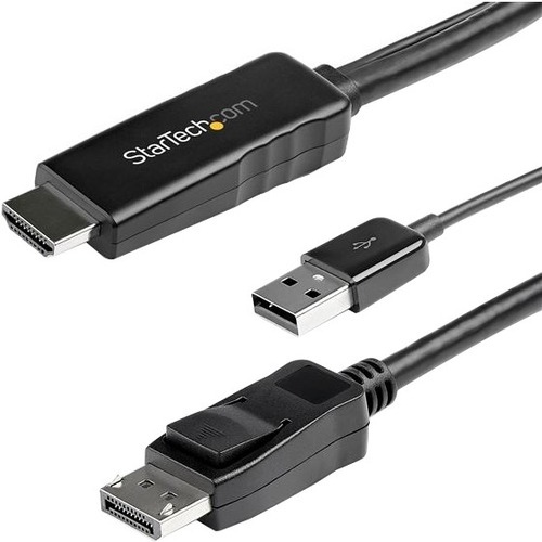 StarTech 3 m (9.8 ft.) HDMI to DisplayPort Cable - 4K 30Hz - USB-powered - Active HDMI to DisplayPort Cable (HD2DPMM10) (HD2DPMM3M)