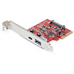 StarTech 2-Port 10Gbps USB-A & USB-C PCIe Card Adapter - USB 3.1 Gen 2 PCI Express Expansion Add-On Card - Windows, macOS, Linux (PEXUSB311AC3)