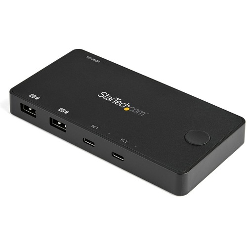 StarTech 2 Port USB C KVM Switch - 4K 60Hz HDMI - Compact UHD Desktop KVM Switch w/USB Type C Cables - Bus Powered MacBook ThinkPad (SV211HDUC)