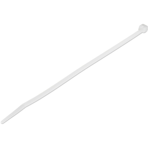 StarTech 8"(20cm) Cable Ties, 2-1/8"(55mm) Dia, 50lb(22kg) Tensile Strength, Nylon Self Locking Zip Ties, UL Listed, 1000 Pack, White (CBMZT8NK)