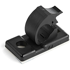 StarTech 100 Self Adhesive Cable Management Clips - Ethernet/Network Cable/Office Desk Cord Organizer - Sticky Wire Holder/Clamp Black (CBMCC1)