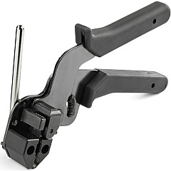 StarTech Metal Cable Tie Tool - Metal Ties Tightener Tool - Stainless Steel Zip Tie Wrap Installation Gun - Tensioning & Cutting Tool (CBMMCTTOOL)