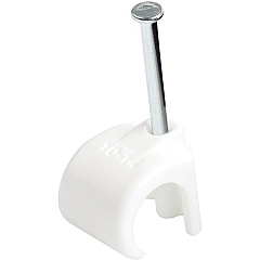 StarTech 100 Pk XL Cable Clips w/ Nail - Reusable Nail-in Clamps - Cord Mounting/Holding Clips - Cable Tacks Wire Fasteners White TAA (CBMNMCC4)