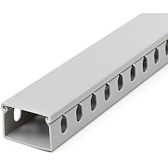 StarTech Cable Management Raceway with Cover 1-1/2"(38mm)W x 1"(25mm)H, 6.5ft(2m) length, 3/8"(8mm) Slots, Wall Wire Duct, UL Listed (CBMWD3825)