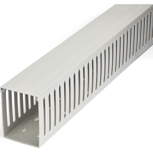 StarTech Cable Management Raceway with Cover 3"(75mm)W x 4"(100mm)H, 6.5ft(2m) length, 3/8"(8mm) Slots, Wall Wire Duct, UL Listed (CBMWD75100)