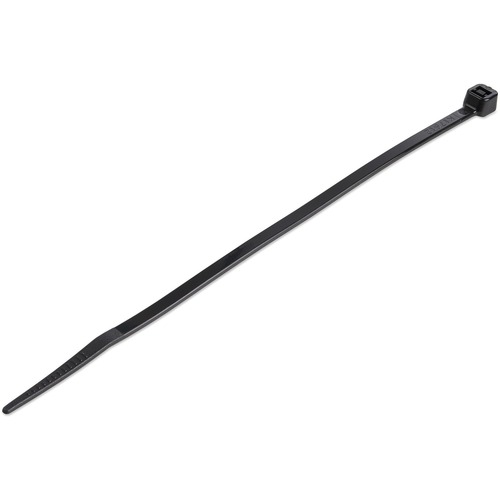 StarTech 6"(15cm) Cable Ties, 1-3/8"(39mm) Dia, 40lb(18kg) Tensile Strength, Nylon Self Locking Zip Ties, UL Listed, 100 Pack, Black (CBMZT6B)