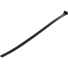 StarTech 10"(25cm) Reusable Cable Ties, 2-1/2"(65mm) Dia. 50lb(22Kg) Tensile Strength, Nylon, In/Outdoor, UL Listed, 100 Pack, Black (CBMZTRB10BK)