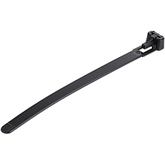 StarTech 5"(12cm) Reusable Cable Ties, 1-1/8"(30mm) Dia. 50lb(22Kg) Tensile Strength, Nylon, In/Outdoor, UL Listed, 100 Pack, Black (CBMZTRB5BK)