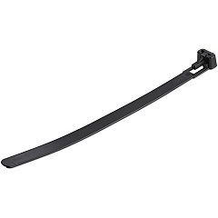 StarTech 6"(15cm) Reusable Cable Ties, 1-3/8"(35mm) Dia. 50lb(22Kg) Tensile Strength, Nylon, In/Outdoor, UL Listed, 100 Pack, Black (CBMZTRB6BK)