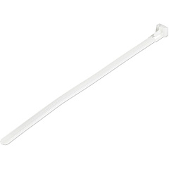 StarTech 8"(20cm) Reusable Cable Ties, 1-7/8"(50mm) Dia. 50lb(22Kg) Tensile Strength, Nylon, In/Outdoor, UL Listed, 100 Pack, White (CBMZTRB8)