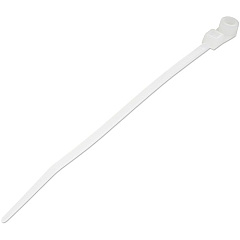 StarTech 4"(10cm) Cable Ties with Mounting Hole, 7/8"(24mm) Dia, 18lb(8kg) Tensile Strength, Nylon Zip Ties, UL Listed, 100 Pack (CBMZTS10N4)