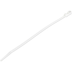StarTech 8"(20cm) Cable Ties with Mounting Hole, 2"(52mm) Diameter, 50lb(22kg) Tensile Strength, Nylon Zip Ties, UL Listed, 100 Pack (CBMZTS10N8)