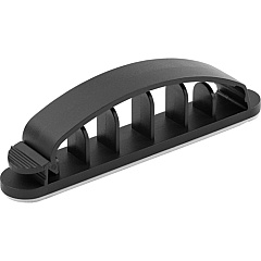 StarTech 100 Cable Management Clips - Self Adhesive 6 Slot - Resusable Nylon Desktop USB/Computer Cord Organizer/Clamp/Comb/Holder UL (CDM6SCC)