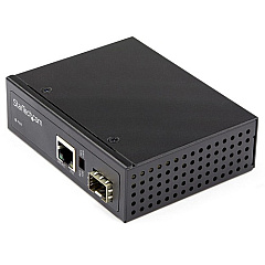 StarTech PoE+ Industrial Fiber to Ethernet Media Converter 60W - SFP to RJ45 - SM/MM Fiber to Gigabit Copper IP-30 (IMC1GSFP60W)