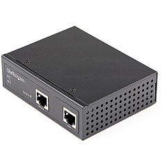 StarTech Industrial Gigabit Ethernet PoE Injector 30W 802.3at PoE+ Midspan 48V-56VDC Power Over Ethernet Injector Adapter -40C to +75C (POEINJ30W)