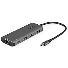 StarTech USB C Multiport Adapter - 10Gbps USB 3.1 Gen 2 Type-C Mini Dock - 4K 30Hz HDMI - 100W PD Passthrough - 3xUSB/GbE - 10" Cable (DKT31CHPDL)