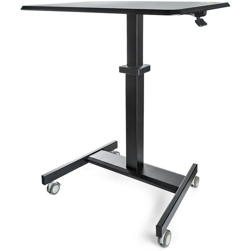 StarTech Mobile Standing Desk - Portable Sit-Stand Ergonomic Height Adjustable Cart on Wheels - Rolling Computer/Laptop Workstation (STSCART2)