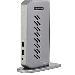 StarTech USB-C USB-A Dock - Hybrid Universal USB 3.0 Laptop Docking Station - Dual Monitor 4K 60Hz HDMI/DisplayPort - 6xUSB Type-A/GbE (DK30A2DHU)