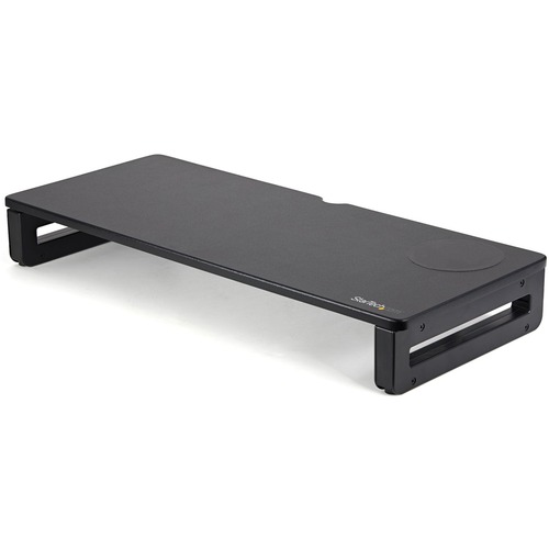 StarTech Monitor Riser Stand with Wireless Charging Pad - 15W Qi Charger for Phone - Height Adjustable Computer Monitor Riser for Desk (MONSTADQI)