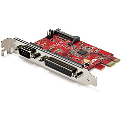 StarTech PCIe Card with Serial and Parallel Port, PCI Express Combo Expansion Adapter Card, 1xDB25 Parallel Port, 1x RS232 Serial Port (PEX1S1P950)