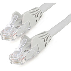 StarTech 4.6m(15ft) CAT6 Ethernet Cable, LSZH (Low Smoke Zero Halogen) 10 GbE Snagless 100W PoE UTP RJ45 Gray Network Patch Cord, ETL (N6LPATCH15GR)