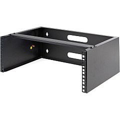 StarTech 4U Wall Mount Rack, 13.78in Deep, 19 inch Wall Mount Network Rack, Wall Mounting Patch Panel Bracket for Switch/IT Equipment (WALLMOUNT4)