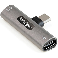 StarTech USB C Audio & Charge Adapter, USB-C Audio Adapter, USB C Audio Headset Port and USB Type-C PD Charger, For USB-C Phone/Tablet (CDP2CAPDM)