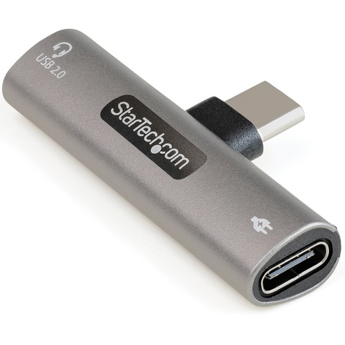 StarTech USB C Audio & Charge Adapter, USB-C Audio Adapter, USB C Audio Headset Port and USB Type-C PD Charger, For USB-C Phone/Tablet (CDP2CAPDM)