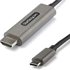 StarTech 6ft (2m) USB C to HDMI Cable 4K 60Hz with HDR10, Ultra HD USB Type-C to HDMI 2.0b Video Adapter Cable, DP 1.4 Alt Mode HBR3 (CDP2HDMM2MH)