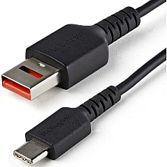 StarTech 3ft (1m) Secure Charging Cable, USB-A to USB-C Data Blocker Charge-Only Cable, Secure Charger Adapter Cable for Phone/Tablet (USBSCHAC1M)