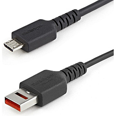 StarTech 3ft (1m) Secure Charging Cable, USB-A to Micro USB Data Blocker Charge-Only Cable, Charger Adapter Cable for Phone/Tablet (USBSCHAU1M)