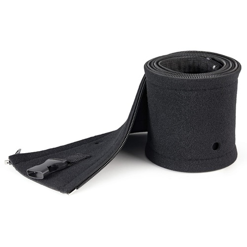 StarTech 40" Neoprene Cable Management Sleeve with Zipper/Buckle, Computer/PC Cord Cover, Flexible Cable Sleece/Organizer Wrap, Black (WKSTNCMZP)