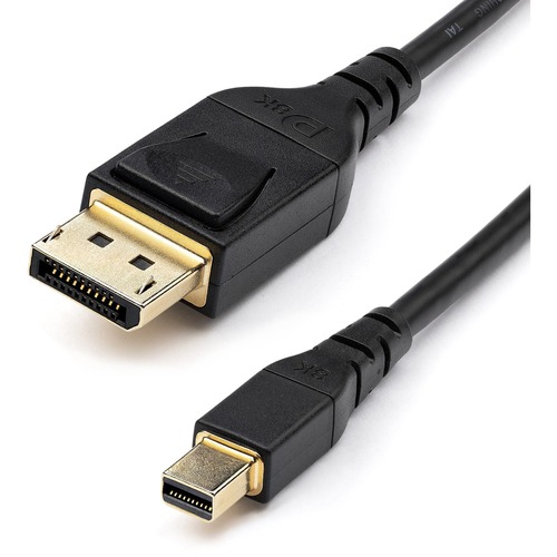 StarTech 3ft 1m VESA Certified Mini DisplayPort to DisplayPort 1.4 Cable, 8K 60Hz HBR3 HDR, Super UHD 4K 120Hz, mDP to DP Slim Cord (DP14MDPMM1MB)