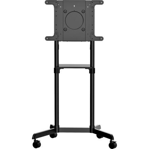 StarTech Mobile TV Cart, Portable Rolling TV Stand, 37-70 inch VESA Display Mount (154lb/70kg), Shelf & Storage, Rotate/Tilt Display (MBLTVSTNDEC)