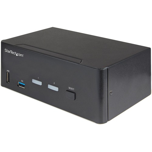 StarTech 2 Port Dual Monitor HDMI KVM Switch, 4K 60Hz HDMI 2.0 UHD HDR, 2 Port USB 3.0 Hub, 4x USB HID, Audio, Hotkey Switching, TAA (SV231DHU34K6)