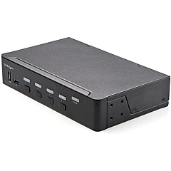 StarTech 4 Port HDMI KVM Switch 4K 60Hz UHD HDR, HDMI 2.0 Single Monitor, 2 Port USB 3.0 Hub, 4x USB HID, Audio, Hotkey Switching, TAA (SV431HU34K6)