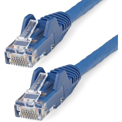 StarTech 50ft (15m) CAT6 Ethernet Cable, LSZH (Low Smoke Zero Halogen) 10 GbE Snagless 100W PoE UTP RJ45 Blue Network Patch Cord, ETL (N6LPATCH50BL)