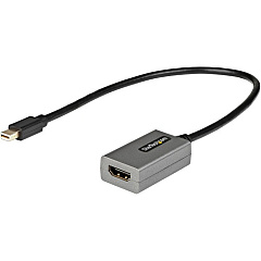 StarTech Mini DisplayPort to HDMI Adapter, mDP to HDMI Adapter Dongle, 1080p, Mini DP 1.2 to HDMI Video Converter, 12" Long Cable (MDP2HDEC)