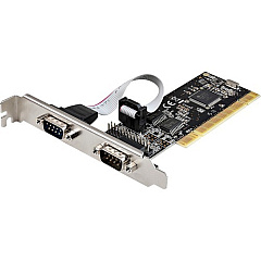 StarTech PCI Serial Parallel Combo Card with Dual Serial RS232 Ports (DB9) & 1x Parallel Port (DB25), PCI Adapter Expansion Card (PCI2S1P2)