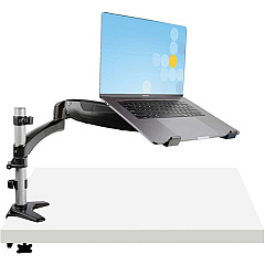 StarTech Desk Mount Laptop Arm, Full Motion Articulating Arm/Stand for Laptop or 34 inch Monitor, VESA Mount Laptop Tray, Adjustable (ARMUNONB1)