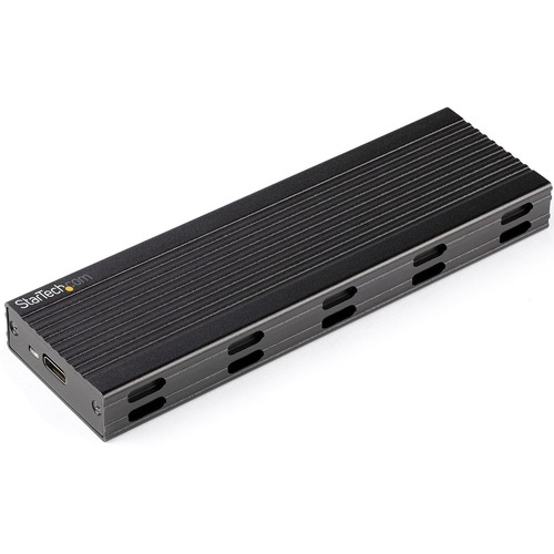 StarTech USB-C 10Gbps to M.2 NVMe or M.2 SATA SSD Enclosure, Portable M.2 PCIe/SATA SSD Aluminum Enclosure, USB-C & USB-A Host Cables (SM2E1BMU31C)
