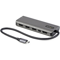StarTech USB C Multiport Adapter, USB-C to HDMI or mDP 4K 60Hz, 100W PD Pass-Through, 4x 10Gbps USB, USB Type-C Mini Dock, w/12" Cable (DKT31CMDPHPD)