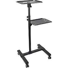 StarTech Mobile Projector and Laptop Stand/Cart, Heavy Duty Portable Projector Stand/Presentation Cart (22lb/shelf), Height Adjustable (ADJPROJCART)