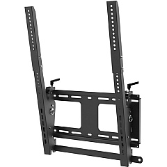 StarTech Portrait/Vertical TV Wall Mount, Heavy Duty TV Mount for 40-55 inch VESA Display (110lb/50kg), Tilt, w/Lockable Security Bar (FPWTLTPORT)
